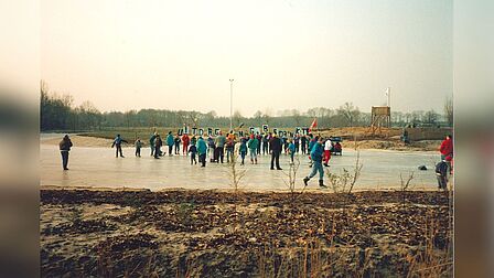 Schaatsen bij schateiland De Glind, 1991