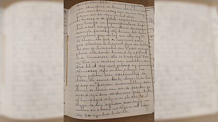Een bladzijde uit het dagboek van Gonny Noorlander: 8 mei 1945