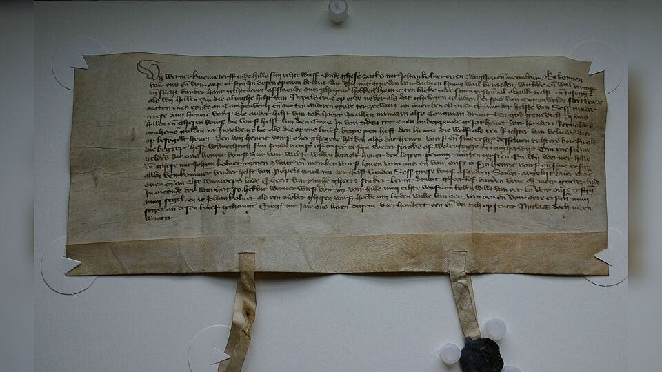 Foto van een oud charter, 1431