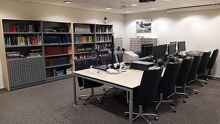 De studiezaal in het gemeentehuis